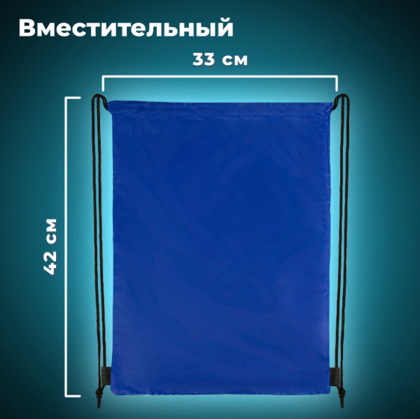 Мешок для обуви BRAUBERG ПРОЧНЫЙ, на шнурке, 42x33 см./ Рюкзак - сумка для обуви